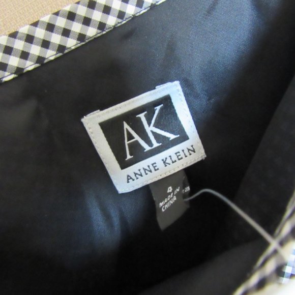 Anne Klein Plaid Mini Skirt sz.4, 100% Silk, Lined - Picture 2 of 7